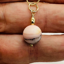 Load image into Gallery viewer, Pink Peruvian Opal Matte Finish Drop Bead Pendant | Pink | 1&quot; Long |
