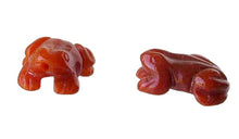 Load image into Gallery viewer, Prosperity Hand Carved Red Aventurine Frog Beads | 22x16x9mm | Red
