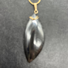 Load image into Gallery viewer, Psilomelane AAA with Spakling Crystals Marquise Pendant | 48x20x8mm | Black |
