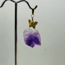 Load image into Gallery viewer, Amethyst Natural Crystal 14K Gold Filled Pendant | 1 1/2&quot; Long | Purple |
