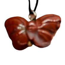 Load image into Gallery viewer, Brecciated Jasper Stone Butterfly Pendant| 1&quot; Long | Red | 1 Pendant Necklace |
