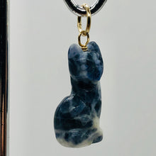Load image into Gallery viewer, Kitty Cat Sodalite Pendant Necklace|Semi Precious Stone Jewelry|14k Pendant|

