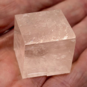 Optical Calcite Iceland Spar 25g Rectangular Prism | 22x20x19mm | Clear Pink |