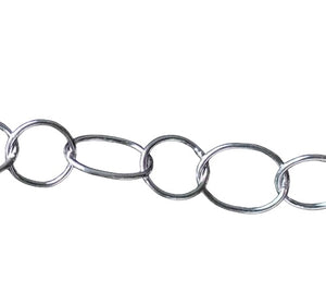 Perfect Polished Silver Circle Chain 4 inches 10321