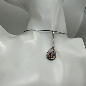 Tahitian Mother of Pearl, Rose Quartz Sterling Silver Pendant | 1 1/2" Long |