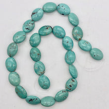 Load image into Gallery viewer, Natural Blue-Green Turquoise Oval Bead Strand
