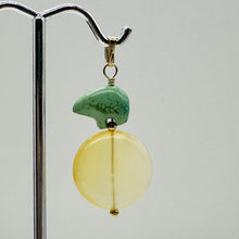 Load image into Gallery viewer, Gemmy Peruvian Opal w/Variscite 14K Gold Filled Pendant|Clear Green|1 3/4&quot; Long|
