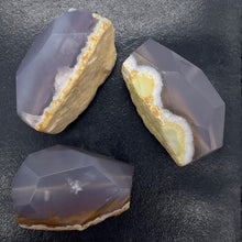 Load image into Gallery viewer, Chrysocolla Agate Faceted Free Form 3 Beads| 35x18 to 34x11mm | Lavender Clear |
