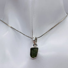 Load image into Gallery viewer, Moldavite 8.88ct Sterling Silver Free-form Pendant| 7/8&quot; Long| Green| 1 Pendant|

