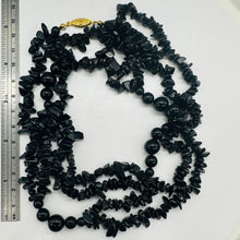 Load image into Gallery viewer, Designer Natural Onyx Necklace 30" 14K Gold Filled Clasp Handmade USA
