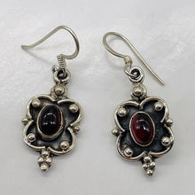 Load image into Gallery viewer, Stellar Red Garnet &amp; 925 Sterling Silver Drop/Dangle Earrings | 1 1/4&quot; Long |
