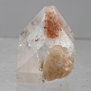 Apophyllite Stilbite 12g Collectors Crystal Pyramid | 24x26x11mm | Clear, Pink |