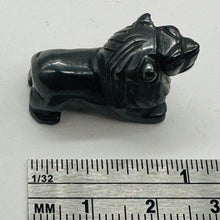 Load image into Gallery viewer, Hematite Lion Animal Figurine Worry Stone | 24x17x11mm | Silver Black
