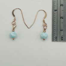 Load image into Gallery viewer, Natural Hemimorphite Rose Gold 14kgf Earrings | 1 1/2" Long | Blue | 1 Pair |

