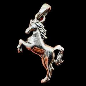 Pony 925 Sterling Silver Horse Traditional Charm Pendant | 1" Long |