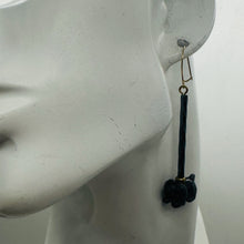 Load image into Gallery viewer, Hand Carved Sodalite Dog Puppy and 14Kgf Earrings 6142

