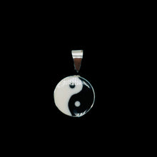 Load image into Gallery viewer, Ying Yang Sterling Silver Round Pendant | 7/8&quot; Long | Black, White | 1 Pendant |
