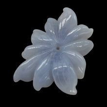Load image into Gallery viewer, Chalcedony 33ct Hand Carved Flower Pendant Bead | 41x30x5mm | Blue | 1 Flower |
