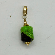 Load image into Gallery viewer, Gaspeite AAA 14K Gold Filled Pendant | 3/4&quot; Long | Green, Brown |
