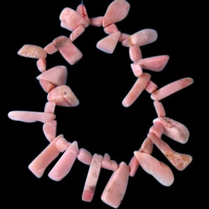 462cts Pink Peruvian Opal Briolette Bead Strand 110460F