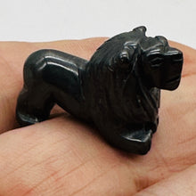 Load image into Gallery viewer, Hematite Lion Animal Figurine Worry Stone | 24x17x11mm | Silver Black
