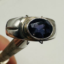 Load image into Gallery viewer, Lavender Iolite Oval Sterling Silver Ring Size 7.75 Gemstone Jewelry Making
