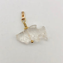 Load image into Gallery viewer, Quartz Koi Fish Pendant Necklace | Semi Precious Stone Jewelry | 14k Pendant

