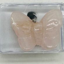 Load image into Gallery viewer, Rose Quartz Stone Butterfly Pendant | 1&quot; Long | Pink | 1 Pendant Necklace |
