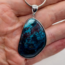 Load image into Gallery viewer, Chrysocolla Sterling Silver Oval Pendant| 2 1/2" Long | Blue, Green | 1 Pendant|
