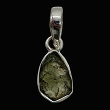 Load image into Gallery viewer, Moldavite 8.11ct Sterling Silver Oval Pendant | 7/8&quot; Long | Green | 1 Pendant |
