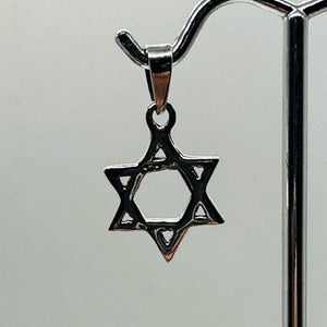 Star of David Sterling SilverPendant Charm | 1" Long | Silver | 1 Pendant Charm|