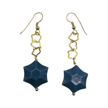 Load image into Gallery viewer, Twinkle Blue Dumortierite Star 14K Vermeil Earrings 309245DU
