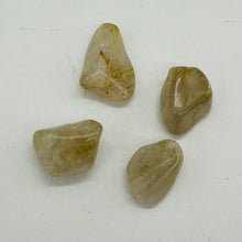 Load image into Gallery viewer, Gold Rutilated Quartz Nugget Beads Clear Quartz 4 Beads Brazil

