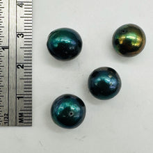 Load image into Gallery viewer, Blue Freshwater Pearl Beads 11mm Round 4 Pearls Parcel Jewelry Making
