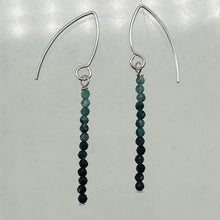 Load image into Gallery viewer, Sapphire AAA Faceted Bead Sterling Silver Earrings | Blue, Dark Blue | 1 3/4" |
