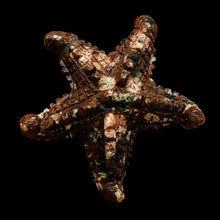 Load image into Gallery viewer, Hand Carved Mica Quartz Starfish Pendant Bead | 60x55x12mm | Red, White, Brown|
