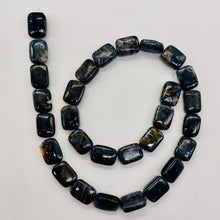 Load image into Gallery viewer, Pietersite Rectangle Bead Strand| 15x10x4mm | Deep Blue Black | 29 Beads |
