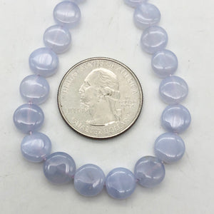 AAA Blue Chalcedony 8x3 Coin Bead Strand