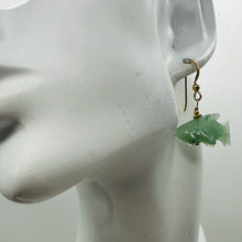 Load image into Gallery viewer, Aventurine Koi Fish 14kgf Yellow Gold Earrings | Semi Precious Stone Jewelry |
