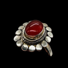 Load image into Gallery viewer, Carnelian Oval Sterling Silver Ring | Size 7 | Orange, Silver | 1 Ring |
