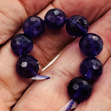Load image into Gallery viewer, Amethyst AAA Faceted Round Bead Parcel | 10mm | Purple | 8 Beads |
