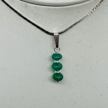 Load image into Gallery viewer, Emerald AAA Gemstone Pendant with Sterling Silver Findings| 3/4" Long |
