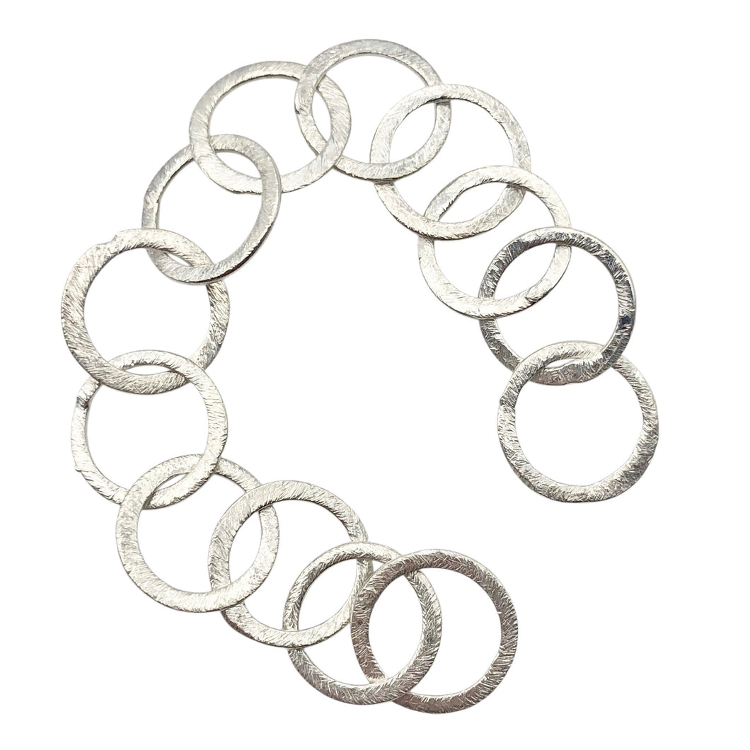 Perfect Brushed Silver Circle Chain Findings 6 inches 9408