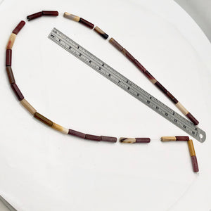 Hot Australian Mookaite 13mm Tube Bead Strand 109544