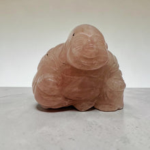 Load image into Gallery viewer, Buddha Carved Rose Quartz Figurine | 1 Figurine | | 2 1/4 x 1 1/2" | Pink
