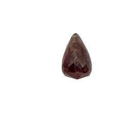 Load image into Gallery viewer, Sapphire Dark Merlot Faceted Briolette Bead | Red | 11 cts | 15x9mm |
