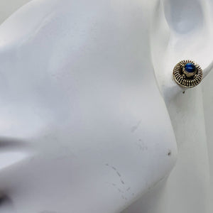 Labradorite in Sterling Silver Post Earrings | Blue Flash | 1 Pair |