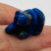 Load image into Gallery viewer, Roar! 2 Hand Carved Natural Lapis Bear Animal Beads | 13x18x7mm | Blue, white
