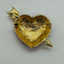 Load image into Gallery viewer, Sparkling Society Designer Arrow Heart Brooch 40x45x40mm Romantic Love USA
