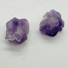 Load image into Gallery viewer, Amethyst Natural Crystals Parcel | 26x19x19 and 26x17x17mm | Purple | 2 Beads |
